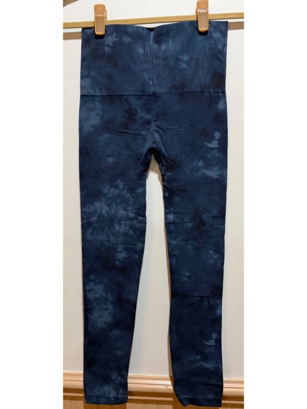 Spanx Deep Blue Tie Dye EcoCare Ankle Leggings L/G ~ NWT